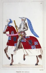 Pierre, Burggraaf de Rohan, Heer van Gie (1451-1513). Maarschalk van Frankrijk. Gravure uit 1830