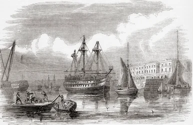 Plymouth, Engeland (gravure)