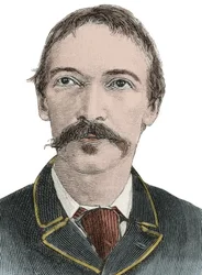 Portret Robert Louis Stevenson (1850-1894) - Britse schrijver