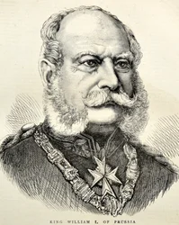 Portret Wilhelm I van Duitsland/Pruisen 1870 (gravure)