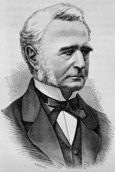 Portret van admiraal Fourichon. Gravure 19e eeuw