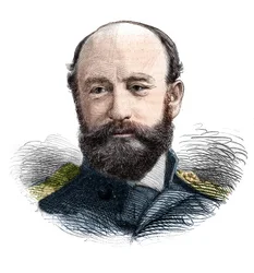 Portret van admiraal Sir George Strong Nares, Royal Navy Officer en Arctische ontdekkingsreiziger