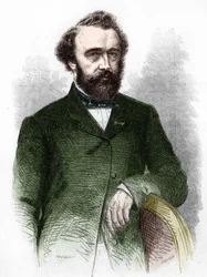 Portret van Adolphe (Adolph) Sax, uitvinder van de saxofoon (1814-1894)