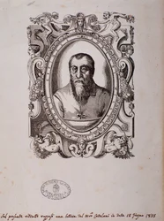 Portret van Adrian Willaert (houtsnede)