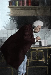 Portret van Alexandre Dumas père in de ovens.