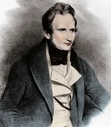 Portret van Alfred de Vigny - Portret van de dichter Alfred de Vigny (1797-1863)