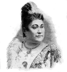 Portret van Amalie Friedrich Materna, Oostenrijkse sopraan (1844-1918)