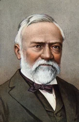 Portret van Andrew Carnegie .