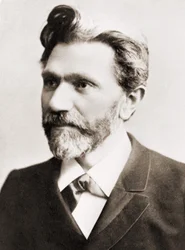 Portret van August Bebel (1840-1913), Duitse politicus