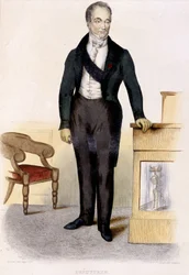Portret van Baron Guillaume Dupuytren (1777 - 1835), Franse chirurg. Gravure van 1844.