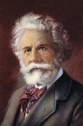 Portret van Camille Flammarion, Frans astronoom en wetenschappelijk journalist.