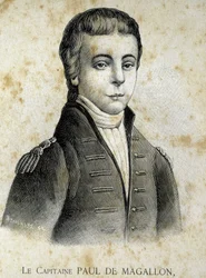 Portret van Kapitein Paul de Magallon (1784 - 1859) - in 