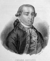 Portret van Cesare Bonesana, Markies de Beccaria (1738 - 1794), Italiaanse jurist.