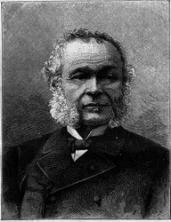 Portret van Charles Adolphe Wurtz (1817-1884), Franse chemicus en leraar. Gravure in 