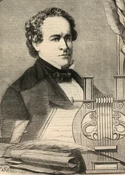 Portret van Charles Anthon (1797-1867), Amerikaanse professor. Gravure in 