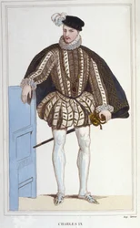 Portret van Karel IX (1550 - 1574), koning van Frankrijk.