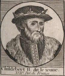 Portret van Childebert II