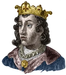 Portret van Clothaire III (652 - 673), koning van Neustrië en Bourgondië