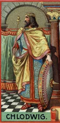 Portret van Clovis, koning van de Franken van 481-511 AD