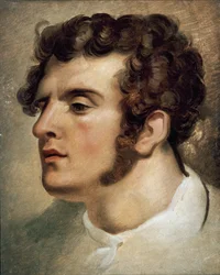 Portret van graaf Federico Confalonieri, Italiaans politiek figuur en patriot (tempera)