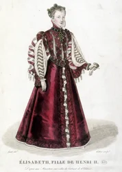 Portret van Elisabeth, dochter van Hendrik II, Koning van Frankrijk (1519-1559).