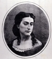 Portret van Erminia Frezzolini. Italiaanse sopraan (1818-1884)