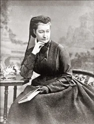 Portret van Eugenia, vrouw van Napoleon III en koningin van Frankrijk. 19e eeuw