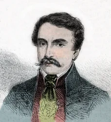 Portret van Ferenc Deak (1803-1876), Hongaarse politicus - Gravure uit 
