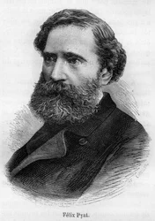 Portret van Félix Pyat. Franse schrijver, journalist en politicus. 1810-1889