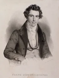 Portret van Franz Schoberlechner (gravure)