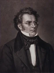 Portret van Franz Schubert (gravure)