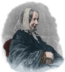 Portret van Fredrika Bremer (1801-65) (gravure) een Zweedse schrijfster en feministische activiste