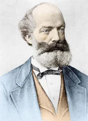 Portret van Friedrich August Kekulé von Stradonitz Duitse chemicus (Darmstadt)