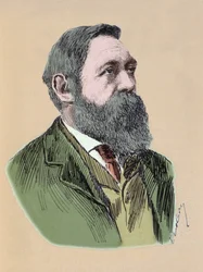 Portret van Friedrich Engels (1820 - 1895) Duitse filosoof en socialistisch theoreticus.