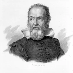 Portret van Galileo Galilei, genaamd Galileo (1564 - 1642)