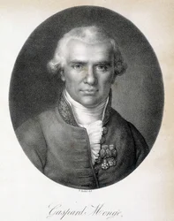 Portret van Gaspard Monge, Comte de Peluse (1746 - 1818), Franse wiskundige - gravure