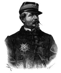 Portret van generaal Alfred Chanzy (1823-1883) gravure van 1883