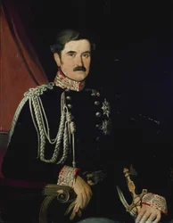 Portret van generaal Eusebio Bava (olieverf op doek)
