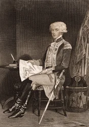 Portret van Generaal La Fayette (Lafayette) (1757-1834)