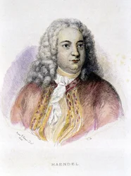 Portret van George Frederick Handel (Georg Friedrich Handel)
