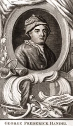 Portret van George Frederick Handel (Georg Friedrich Handel