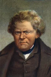 Portret van George OHM Duits natuurkundige (prent)