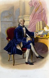 Portret van Georges Louis Leclerc, Graaf van Buffon (1707 - 1788), Franse natuuronderzoeker en schrijver. In 