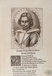 Portret van Gerolamo Fantini (titelpagina van zijn Methode om trompet te leren spelen)