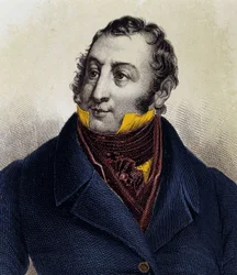 Portret van Gioacchino Rossini (1792-1868) (gravure)