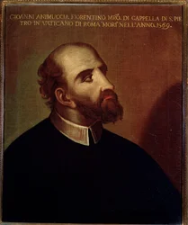 Portret van Giovanni Animuccia (1514 ca-1571) Italiaanse componist