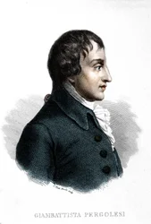Portret van Giovanni Battista Pergolesi (Jean Baptiste Pergolese, Jean-Baptiste) (1710 - 1736)