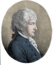 Portret van Giovanni Battista Pergolesi (Jean Baptiste Pergolese, Jean-Baptiste) (1710-1736), Italiaanse componist. Gravure uit de 19e eeuw.