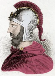 Portret van Hannibal of Annibal Barca (ca. 247-183 v.Chr.), Carthaagse generaal en staatsman.