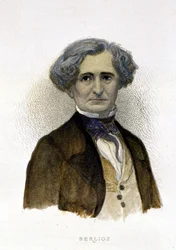 Portret van Hector Berlioz (1803-1869) - gravure